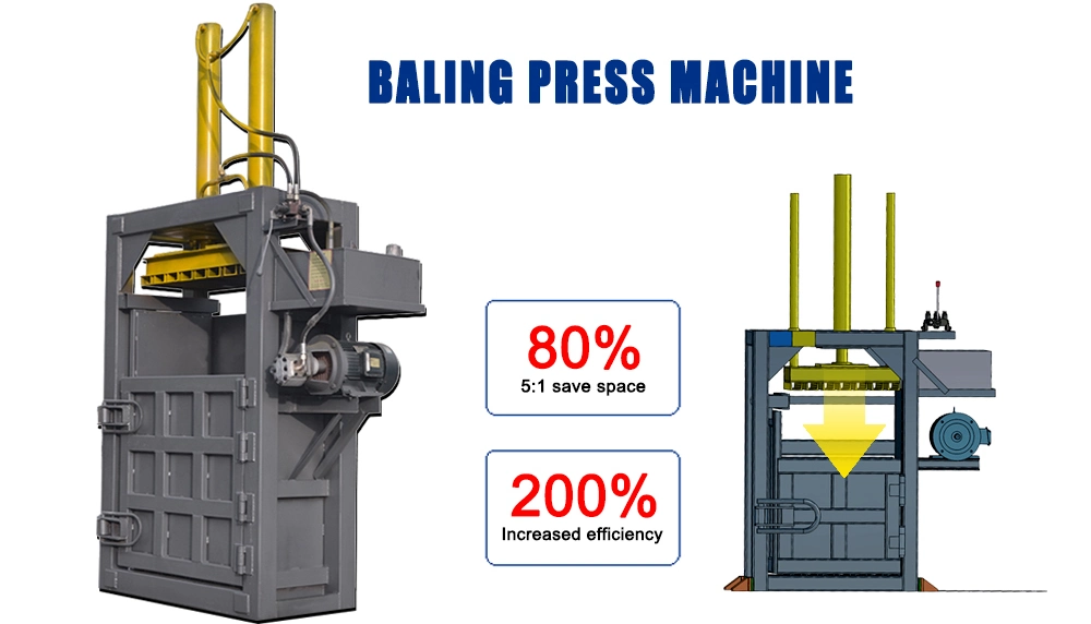 Cardboard Baling Press Machine/Hydraulic Plastic Baler/Used Clothes Baling Press Machine for Sale