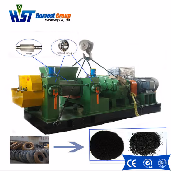 Car Tire Rubber Crusher Processing Machinery Waste Tire Tread Cutting Processing Machinery Tire Shredder